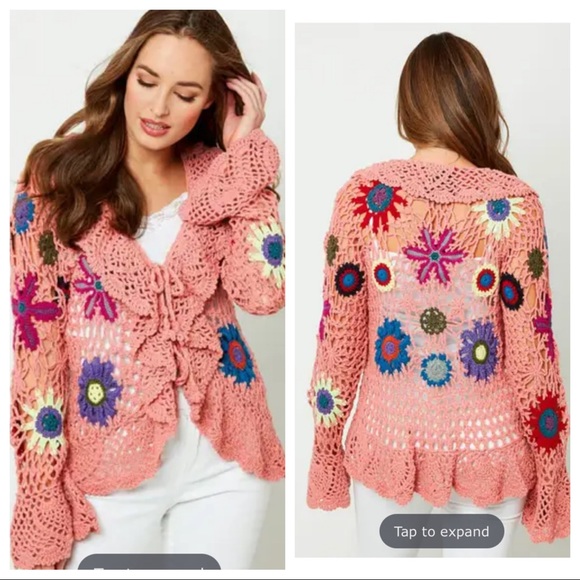 Nwt Joe Browns Quirky Crochet Cardigan 